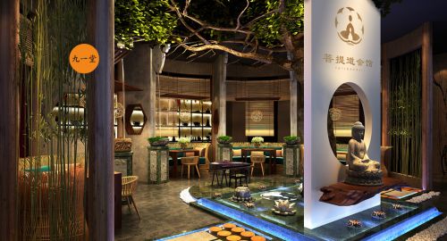 菩提道養(yǎng)生會館 / 成都茶藝館設計 / 茶樓裝修設計